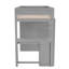 Lit mezzanine simple avec garde-robes, 2 bureau et armoire, armoires modernes gris feu-1098767082-1098767083