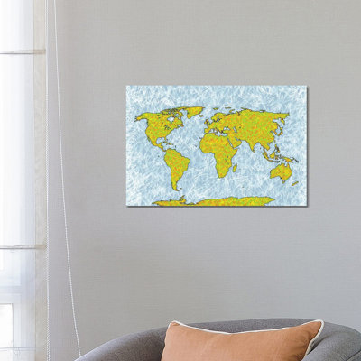 World Map by Planos Urbanos - Wrapped Canvas Graphic Art
