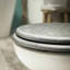 Tiger Toilet Seat Glitter MDF Grey