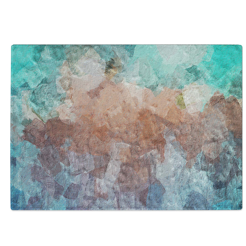 Glass Meeting of The Minds in Abstract Chopping Board, 39 cm W x 28.5 cm L