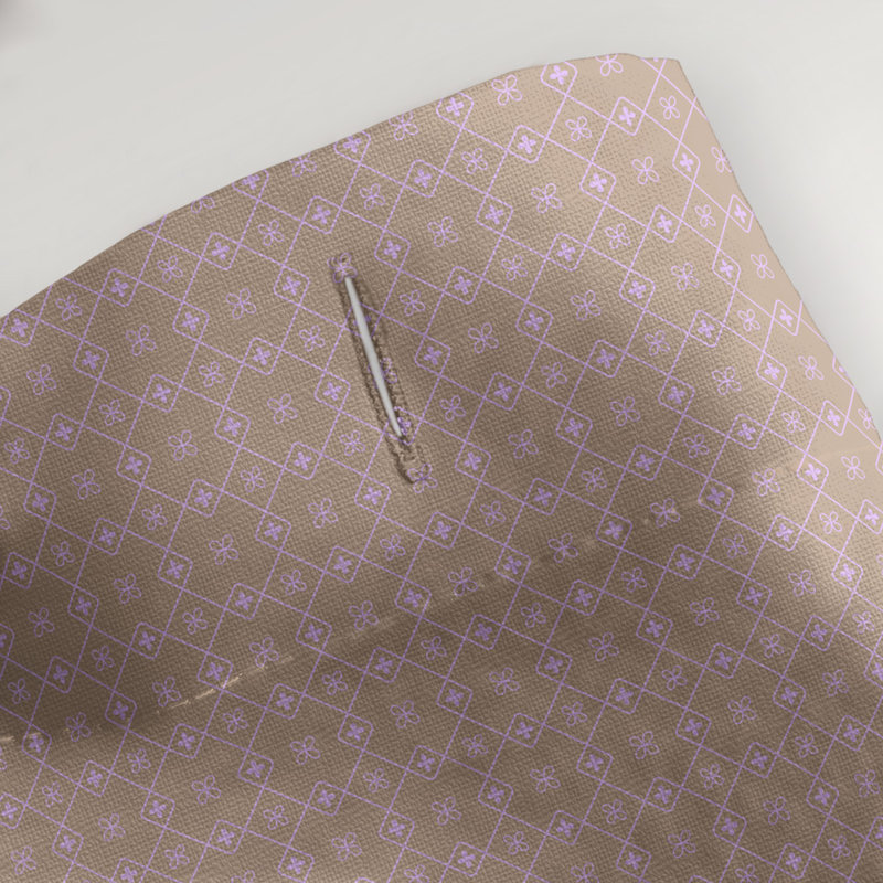 Rideau de douche simple Katelyn Elizabeth, Brun / Mauve