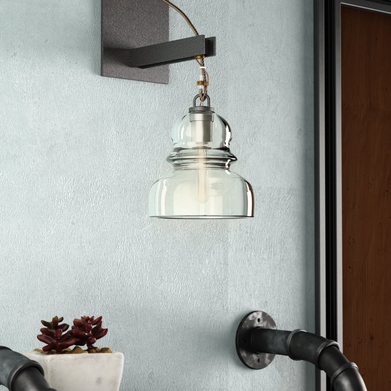 Menlo Park 1-Light Armed Sconce, Silver