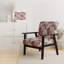 Chaise rembourrée rose et blanche avec dentelle romantique Whispers Flowers IV