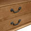 Console rétro en bois courbé avec 3 tiroirs et tablette de rangement pour le couloir du salon