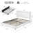 Queen Size Bed with Storage Drawers Upholstered Platform Bed Adjustable with Nailhead Trim Headboard Wooden Slats Support Bed Frame-100041930-88284567