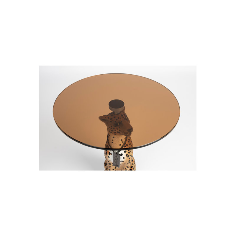 Panther Glass End Table