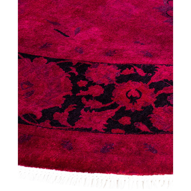 Overdyed One-of-a-Kind 9' 1" X 9' 1" Hand Knotted Area Rug