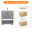 Meuble-lavabo moderne 30 po avec lavabo en céramique - armoire autoportante 2 portes à fermeture douce et 1 tablette ouverte, gris-472993560-472993567