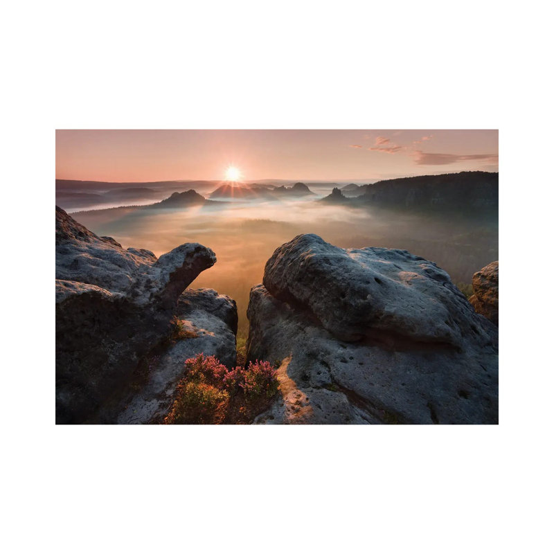 Sunrise On The Rocks by Daniel Řeřicha - Wrapped Canvas Print