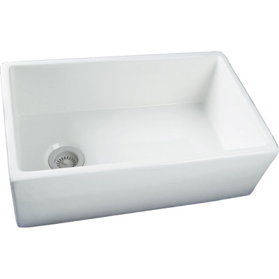 29.75'' L Single Bowl Fireclay Kitchen Sink