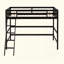 Lit mezzanine en bois avec échelle-1221677422