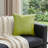 18" Lime Green Cowhide Throw Pillow