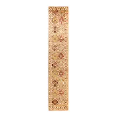 One-of-a-Kind 2' 5" X 13' 6" 2010s Runner Wool Area Rug in Ivory