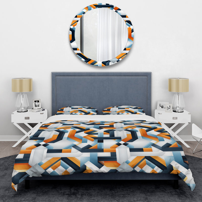 Ensemble de housse de couette Industrial Matrix, Housse de couette pour très grand lit et 2 très