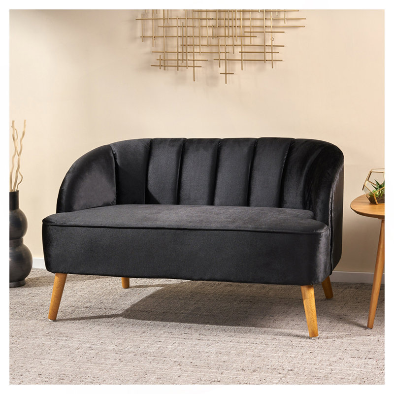 Causeuse moderne, Noir
