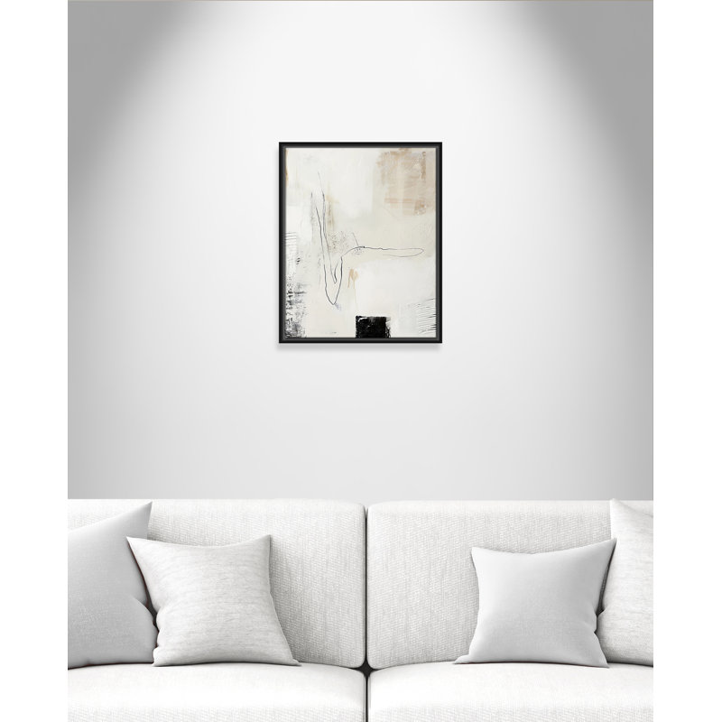 «Neutral Balance III» par Lazar Studio, Toile avec cadre, Cadre flottant noir, L 17,5 po x H 21,5 po