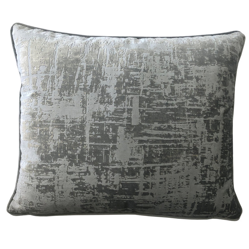 Feather Throw Pillow, Silver, 18" x 22"