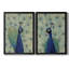 «Blue Peacock I», reproduction encadrée de qualité supérieure - prête à être accrochée-308828463-308828464