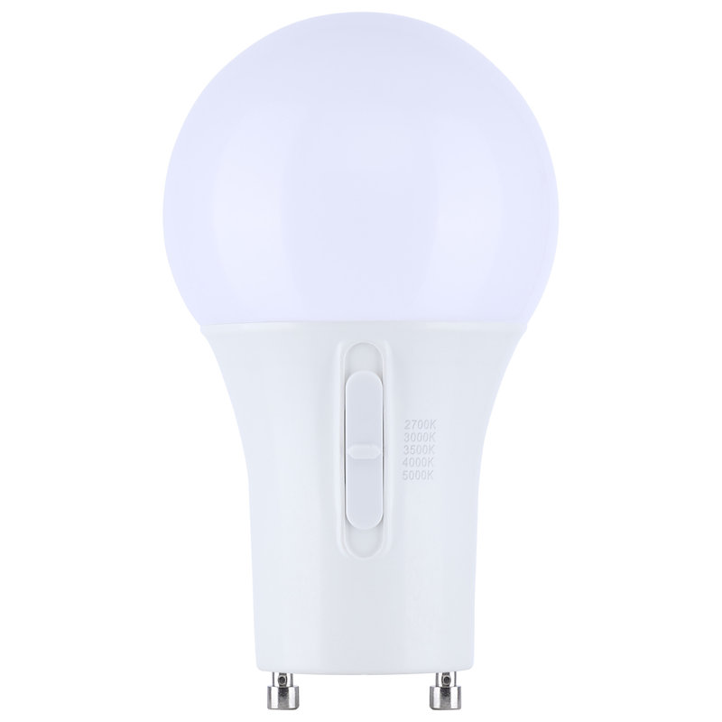 9,5 watts DEL A19 27 K / 3 K / 35 K / 4 K / 5 K GU24 Base 120 Volt, 800 lumens, 9,5 W