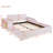 Upholstered Grounded Bed,Mother & Child Bed With Bedside Desk And Little Round Stool-85667723-85667725