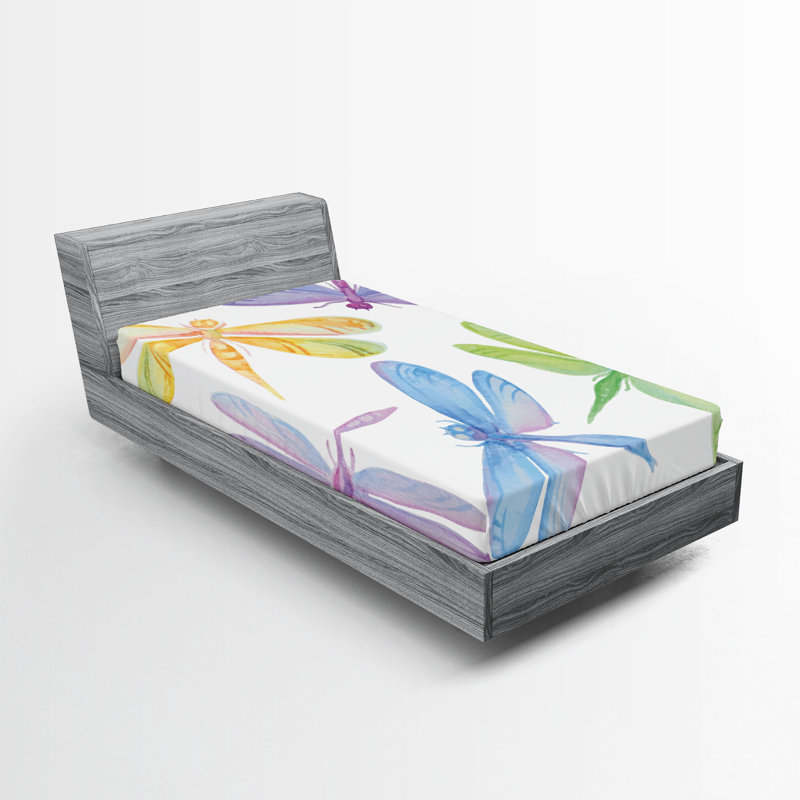 Multicolore Ambesonne, Drap-housse de taille simple