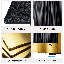 78" Black Wood Dining Table with Gold Metal Base