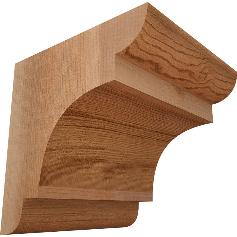 New Brighton Corbel, H 6 po x l 5,5 po x P 6 po, Cèdre rouge, Lisse