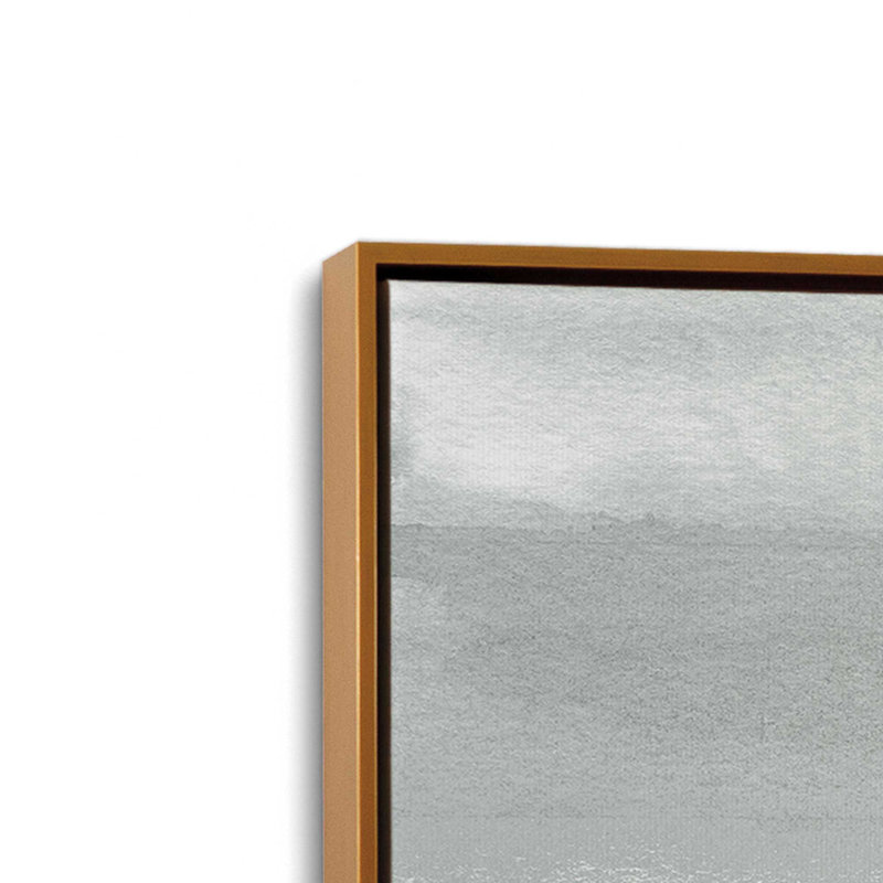 Toile tendue à rayures douces dégradées, H 12,75 po x l 8,75 po x P 1,75 po, Cadre flottant or poli
