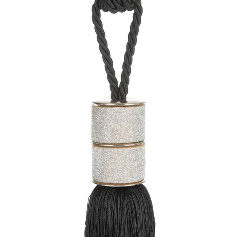 Zeba Fabric 32cm Curtain Tieback, Black