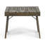 Table d'appoint pliante en bois d'acacia Kyoto avec conception à lattes pour l'intérieur et l'extérieur