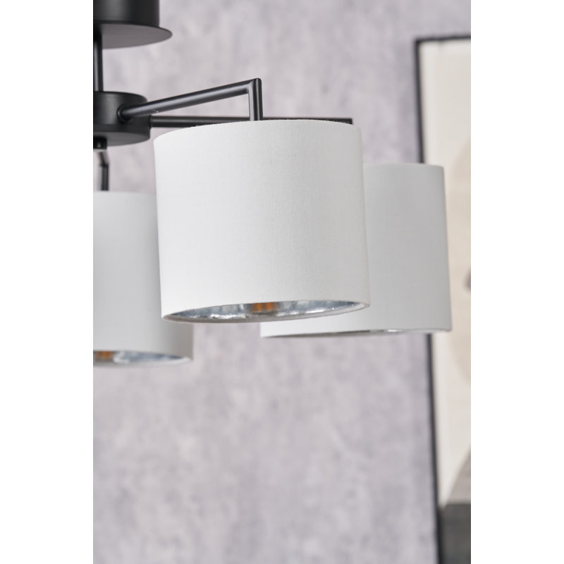 Elin 5 - Light Matte Black Shaded Pendant