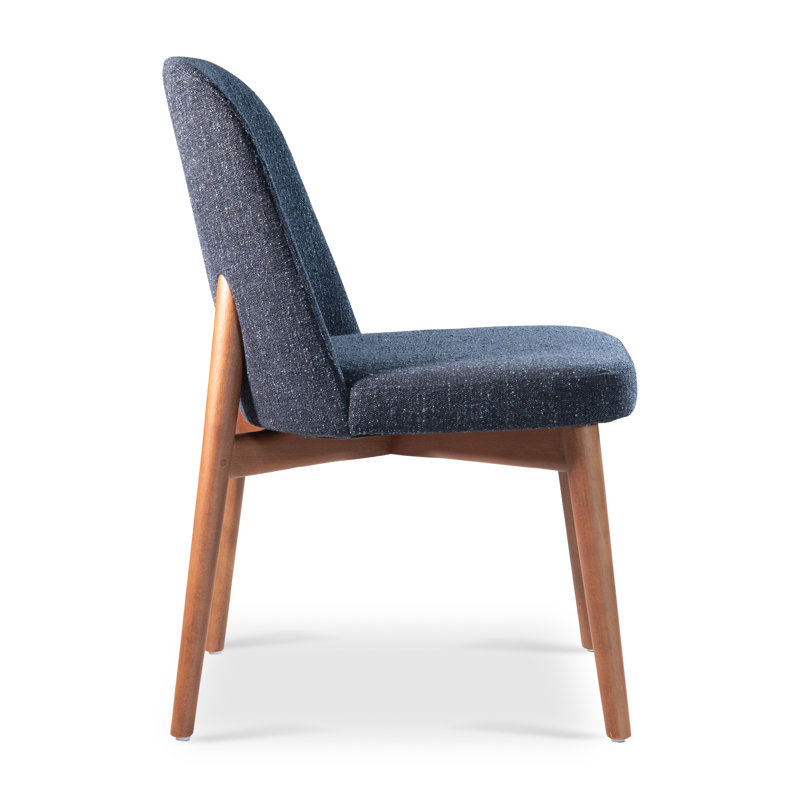 Tonia Upholstered Dining Chair, Blue Mix,Nogal