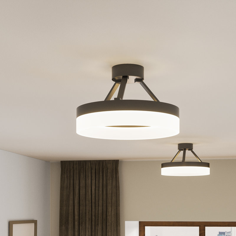 Danica Single Light Acrylic LED Semi Flush Mount