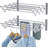 Rustproof Accordion Retractable Drying Rack-111379423