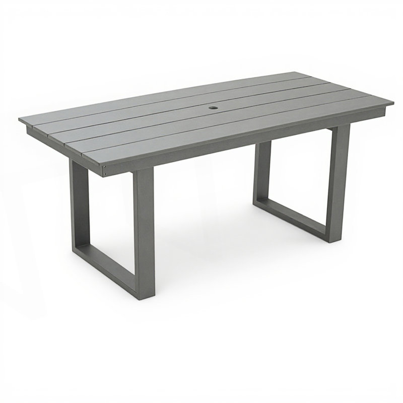 Outdoor Dining Table, Meeting Table, Gray