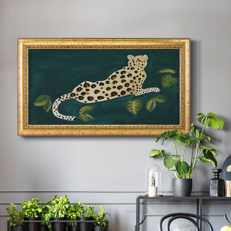 " Lethargic Leopard I ", 21" H x 37" W x 2.5" D