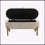 Charmant banc de rangement Mid-Century avec revêtement élégant et pieds solides-1217337423