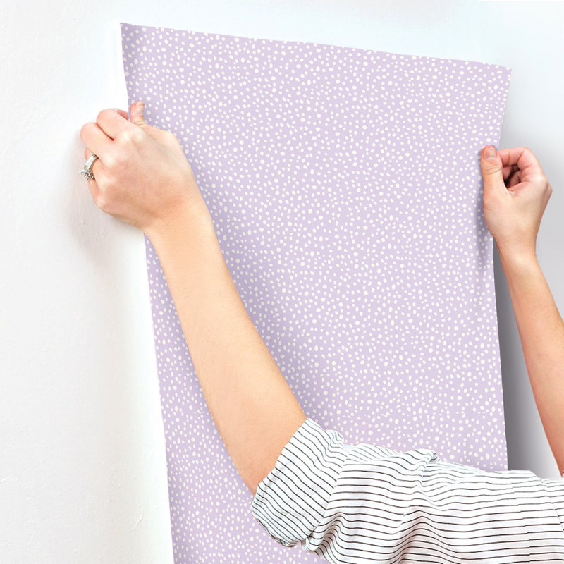 Papier peint à pois Dotty, Mauve