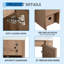 Meuble-lavabo mural 36 po - lavabo d'art en céramique, tablettes de rangement et 2 portes à fermeture en douceur | Fabrication en contreplaqué Kd-1360559850-1360559638