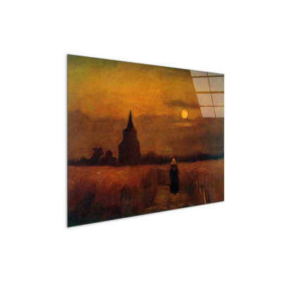 Fields by Van Gogh Vincent 57cm H X 76cm W CrystalArt Material Acrylic Glass Effect, Frameless Panel Lightweight Ready to Hang