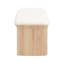 Tabouret de pieds rectangulaire en bois d'hévéa beige de 51,5 pouces, structure solide et stable, siège moelleux, pour la chambre à coucher, le salon, la table de chevet sans dossier, s'adapte au décor nordique, décor de couloir de chambre à coucher