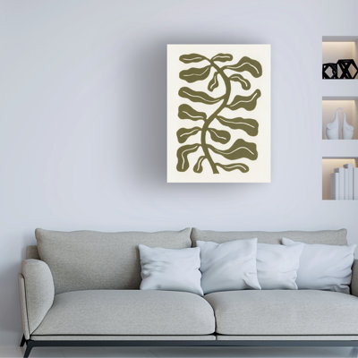 Bolog Alisa Galitsyna Wind Kissed Plant Olive Green Canvas Art