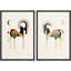 Art moderne et moderne, cheval, art animalier géométrique minimaliste, impression sur toile encadrée, 2 pièces-124817826-124817824-124817831
