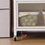 Étagère de cuisine à portes ouvertes, armoire de rangement à micro-ondes à plusieurs niveaux, blanc
