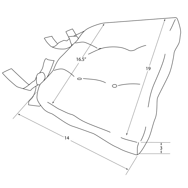 Luxuriance Outdoor 3'' Dining Chair Chair Pad