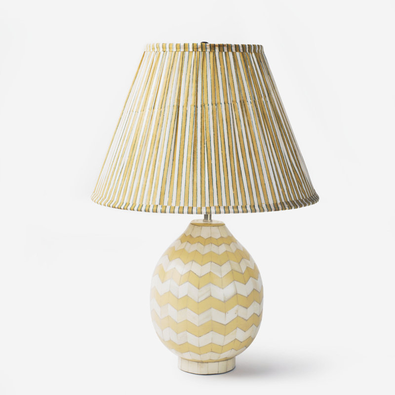 Handcrafted Cream Bone Table Lamp Base 