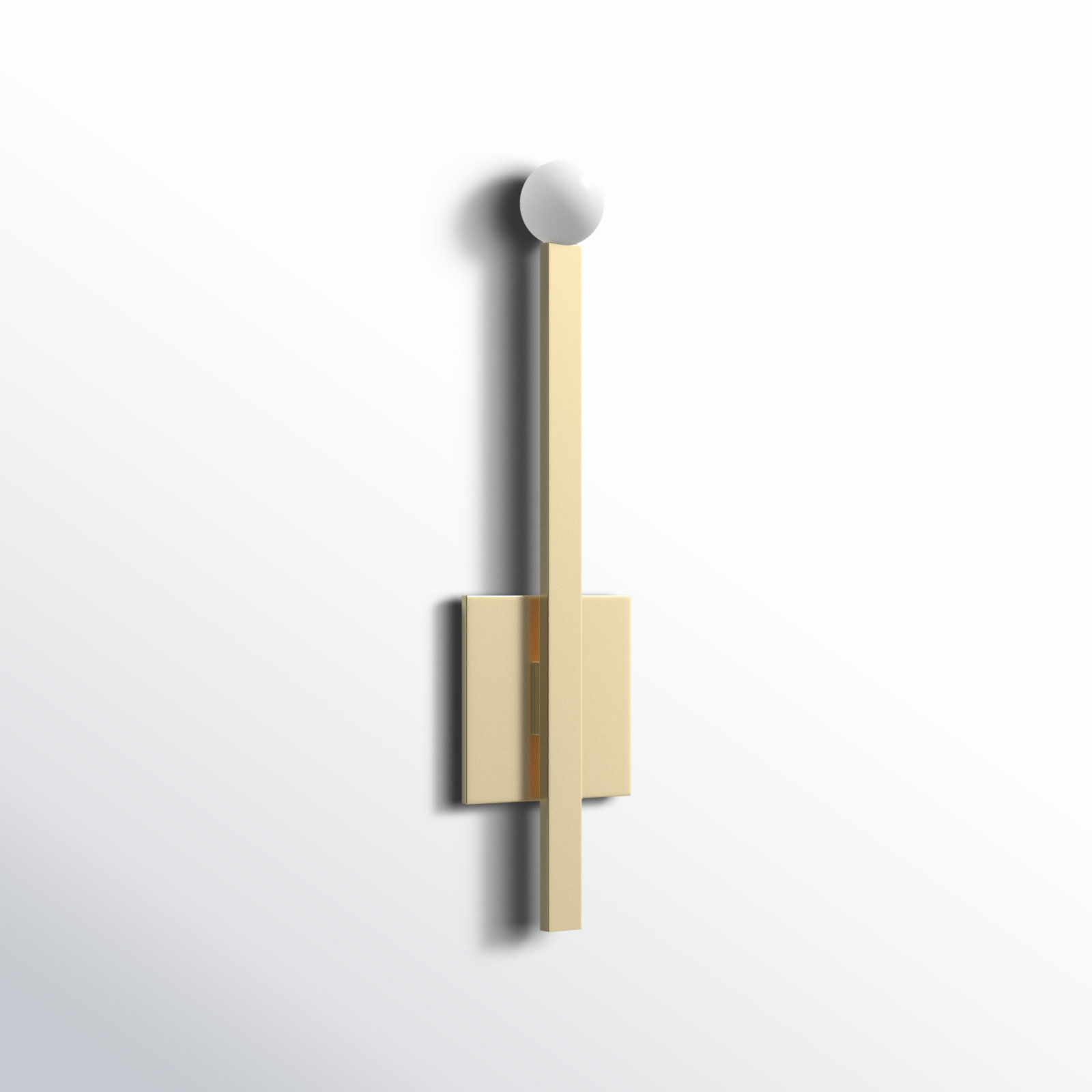 Peary Single Light Dimmable Wallchiere, Aged Brass