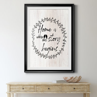«Where Our Story Begins - Reproduction d'art textuel sur papier encadré