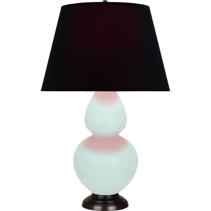 Double Gourd Table Lamp, Cobalt/Antique Silver, Tangerine/Taupe, Brass