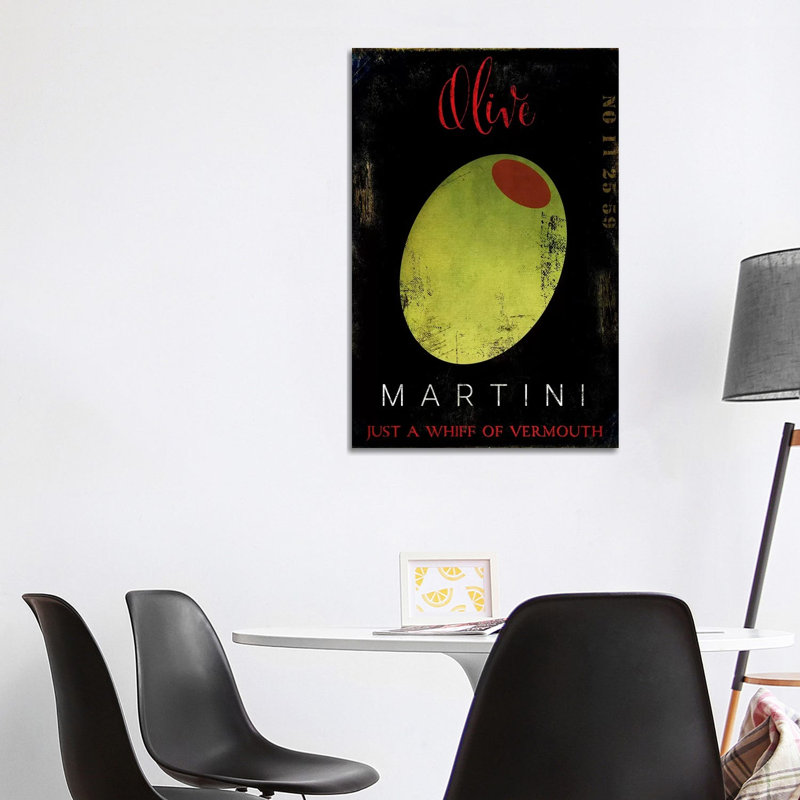 Olive Martini I by Color Bakery - Wrapped Canvas Painting, 20.32 cm H x 30.48 cm W